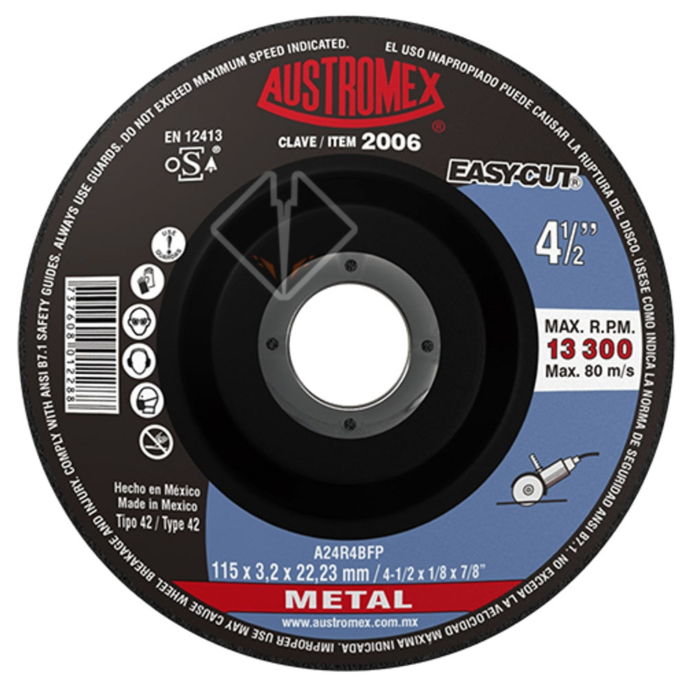 DISCO CORTE 4-1/2 x 1/8 AUSTROMEX (2006)