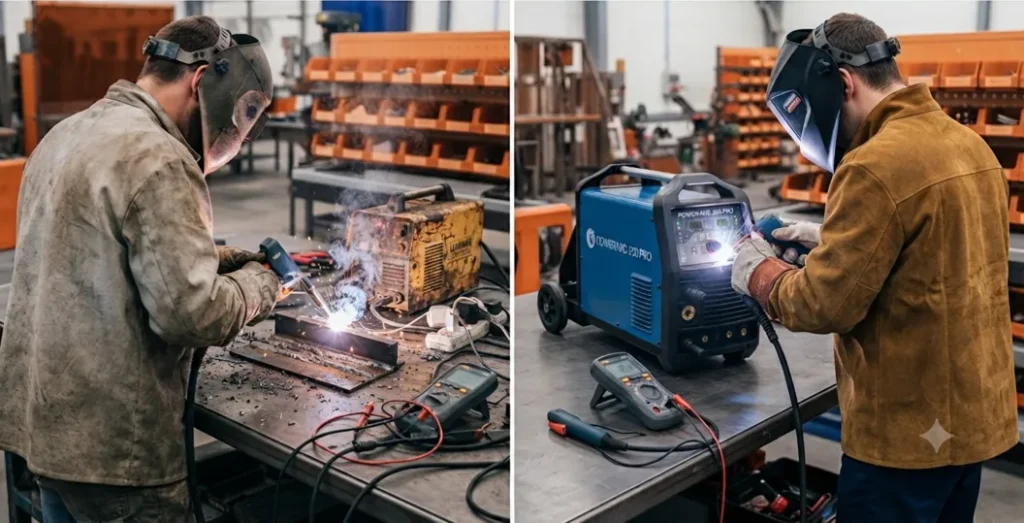 Fotografía-donde-se-muestra-la-Diferencia-entre-una-buena-máquina-de-soldar-industrial-y-una-mala
