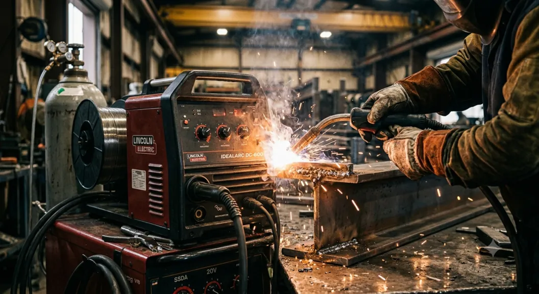 Fotografía-de-un-hombre-manipulando-una-máquina-de-soldar-industrial-en-un-taller