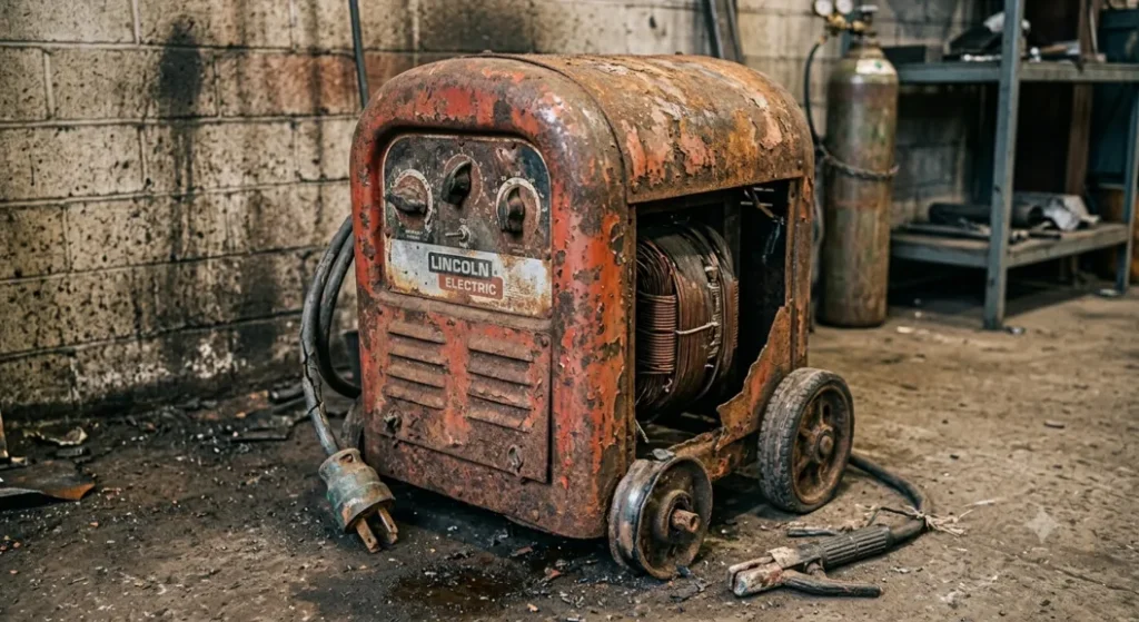Fotografía-de-una-máquina-gastada-que-ya-requiere-de-una-reparación-de-máquinas-de-soldar-de-Regio-Corte